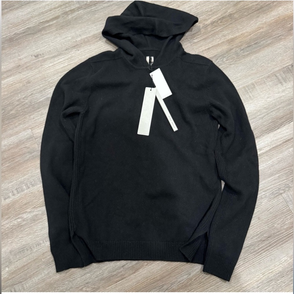 NWT Rick Owens Recycled Cashmere Hoodie Black Size L Originally $1,025!!
